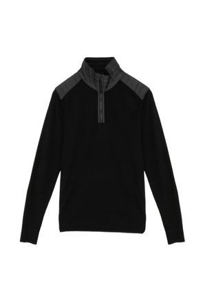 Belstaff logo-patched half-zip jumper - Black