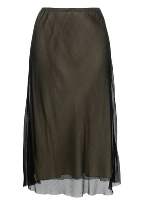 Vince sheer slip midi skirt - Brown