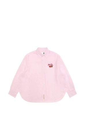 AAPE BY *A BATHING APE® embroidered striped shirt - Pink