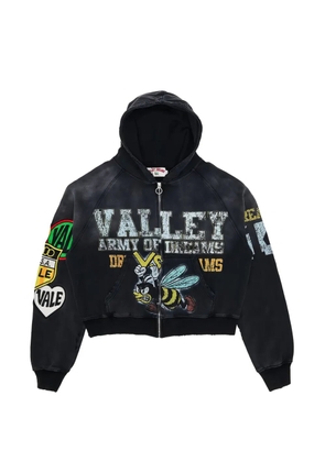 VALE FOREVER zip-up hoodie - Black