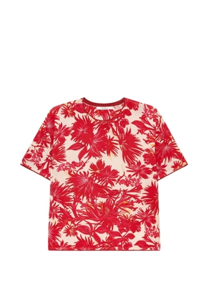 MALIPARMI floral round-neck T-shirt - Red