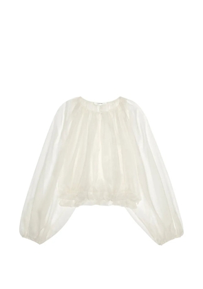 FRAME balloon-sleeve blouse - Neutrals