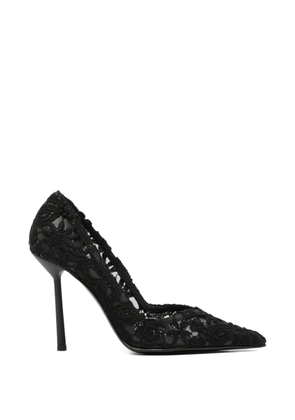 Le Silla lace pointed heeled pumps - Black