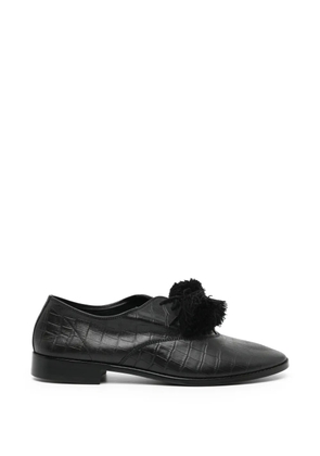 midorikawa pompom oxford shoes - Black
