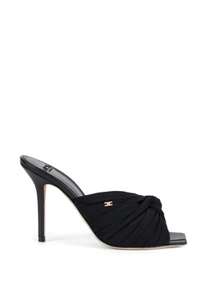 Elisabetta Franchi draped crossed strap sandals - Black