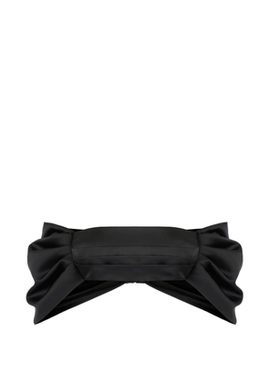 Elisabetta Franchi bow satin top - Black