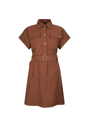 LIU JO button belted dress - Brown