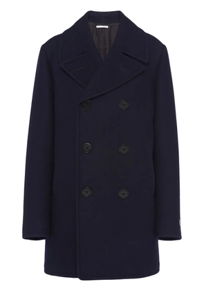 Prada double-breasted wool-blend peacoat - Blue