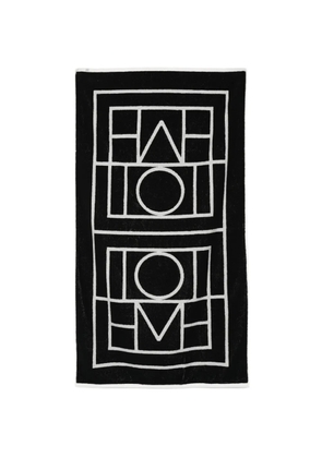 TOTEME geometric-pattern towel - Black