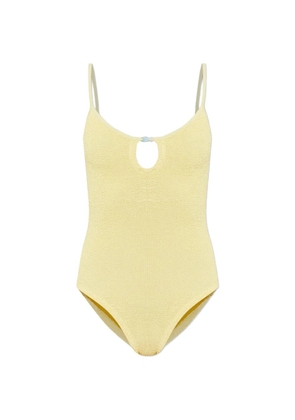 Hunza G Mia beaded crinkled swimsuit - Yellow
