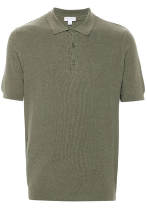 Sunspel fine-knit cotton polo shirt - Green