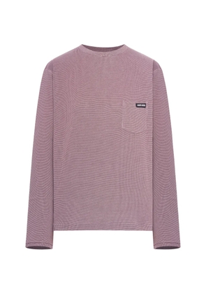 Miu Miu jacquard jersey T-shirt - Pink