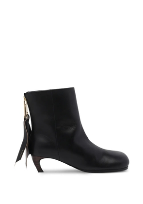 sacai round-toe zip-fastening boots - Black