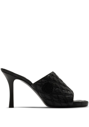 Burberry 85mm quilted leather mules - Black