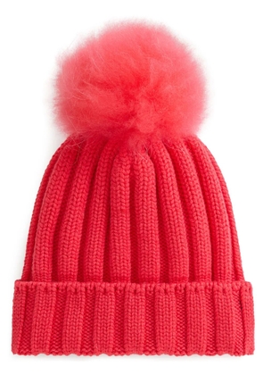 Woolrich pompom virgin wool beanie - Red