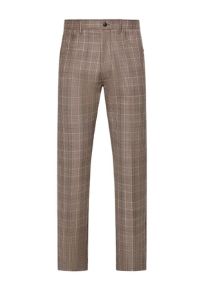 AMIRI check boot-cut trousers - Brown