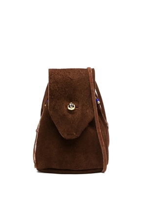 Undercover leather messenger bag - Brown