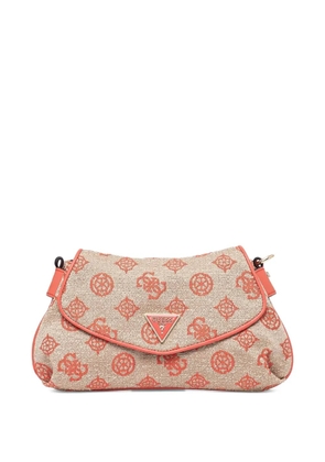 GUESS USA Beyza monogram-print shoulder bag - Neutrals