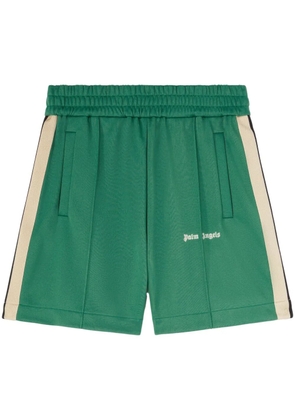 Palm Angels logo treck shorts - Green
