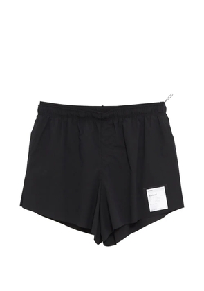 Satisfy label-detail shorts - Black