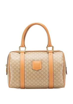 Celine Pre-Owned 2014 Macadam Coated Canvas boston bag - Brown