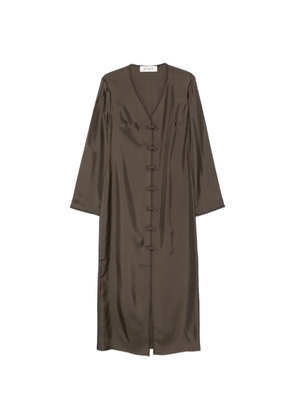 Róhe frog button midi dress - Green