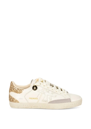 Premiata glitter-embellishment sneakers - Neutrals