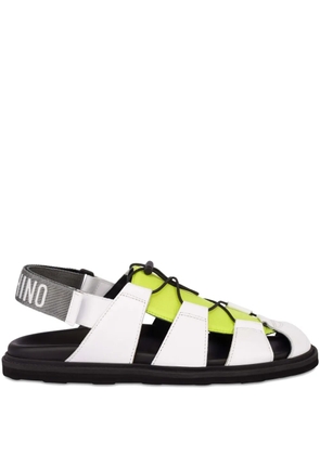 Moschino cut-out-detailed ankle-strap sandals - White