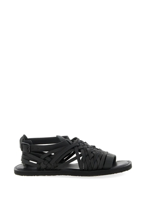 Yohji Yamamoto braided leather sandals - Black