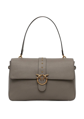 PINKO maxi Love stud-embellished shoulder bag - Grey