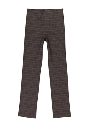 Callipygian checked straight-leg trousers - Brown