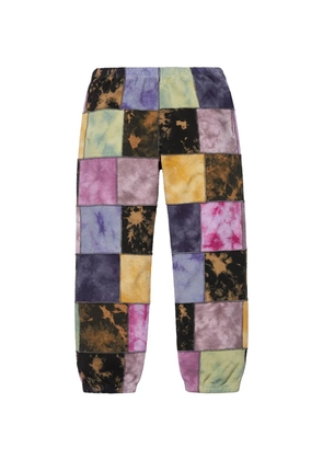 Supreme patchwork tie-dye track pants - Purple