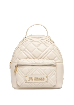 Love Moschino quilted backpack - Neutrals