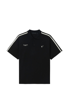 FIVE CM stripe-detail polo shirt - Black