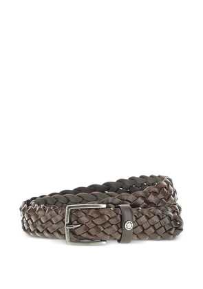 Paul & Shark braided leather belt - Brown