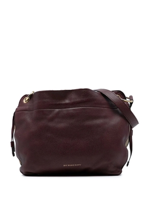 Burberry Pre-Owned 2000-2017 Small Grainy Calfskin and House Check Canvas Bingley crossbody bag - Red