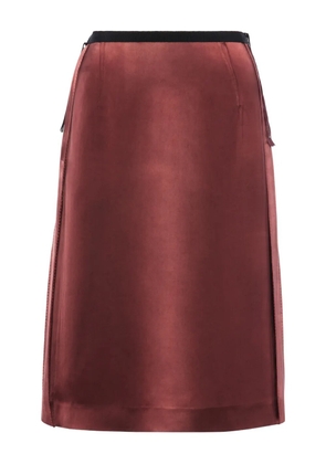 Maison Margiela satin midi skirt - Red