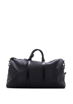 Louis Vuitton Pre-Owned Keepall Bandouliere Bag Taurillon Monogram Leather 50 travel bag - Black