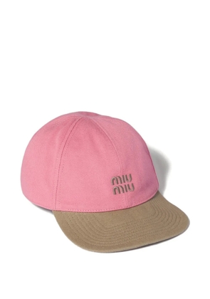 Miu Miu drill baseball cap - Pink