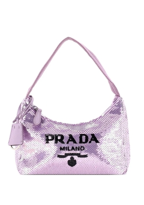 Prada Pre-Owned Re-Edition 2000 Sequins Mini hobo bag - Purple