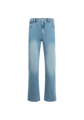 Pleasures Rotten skull-embroidered jeans - Blue