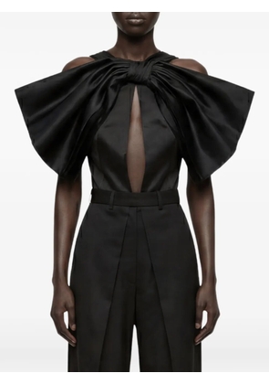 Alchemy x Lia Aram bow-detail bodysuit - Black