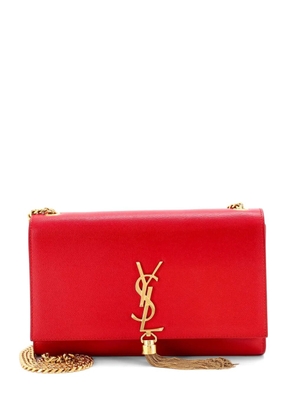 Saint Laurent Pre-Owned Classic Monogram Tassel Leather Medium crossbody bag - Red