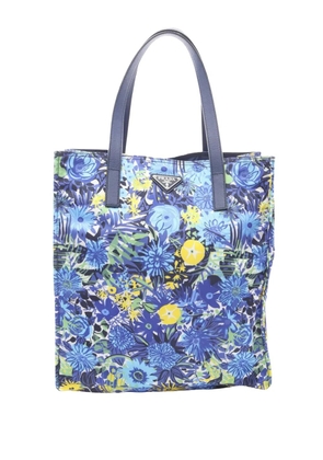 Prada Pre-Owned 2013-2026 Tessuto Stampato Flower tote bag - Blue