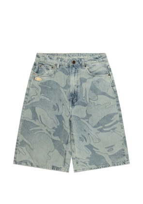 AAPE BY *A BATHING APE® logo-embroidery shorts - Blue