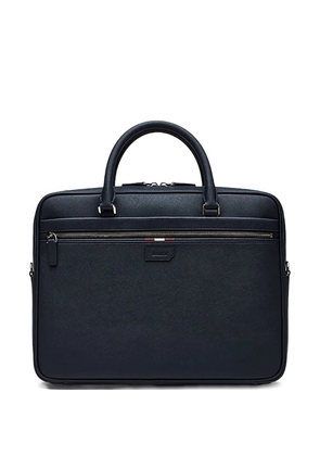 Bally ribbon-detail leather briefcase - Blue