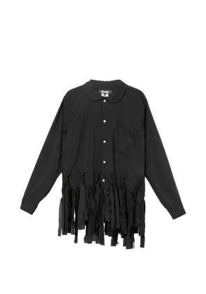 Black Comme Des Garçons fringe long-sleeve shirt