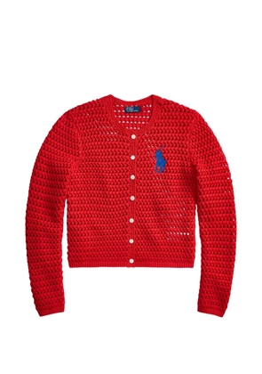Polo Ralph Lauren crochet appliqué cardigan - Red