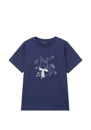 tout a coup printed-design T-shirt - Blue