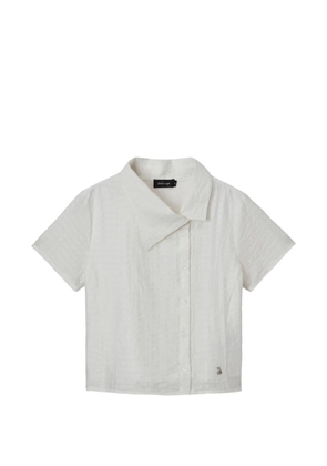 tout a coup asymmetric crinkled-effect shirt - White